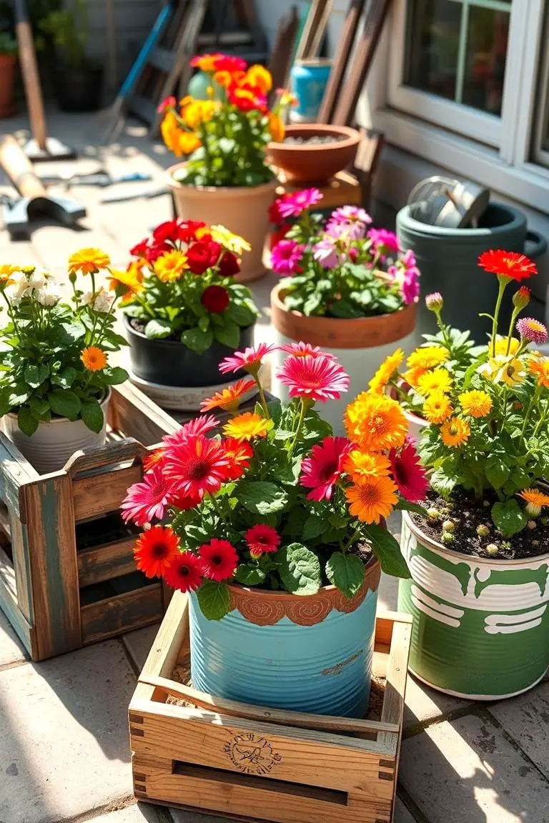 Upcycled Garden Planters