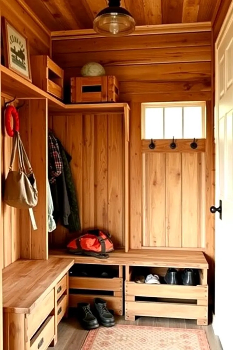 Rustic Wooden Crate Storage