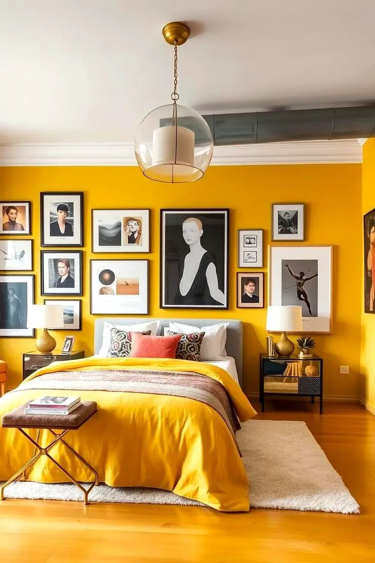 Chic Yellow Art Displays