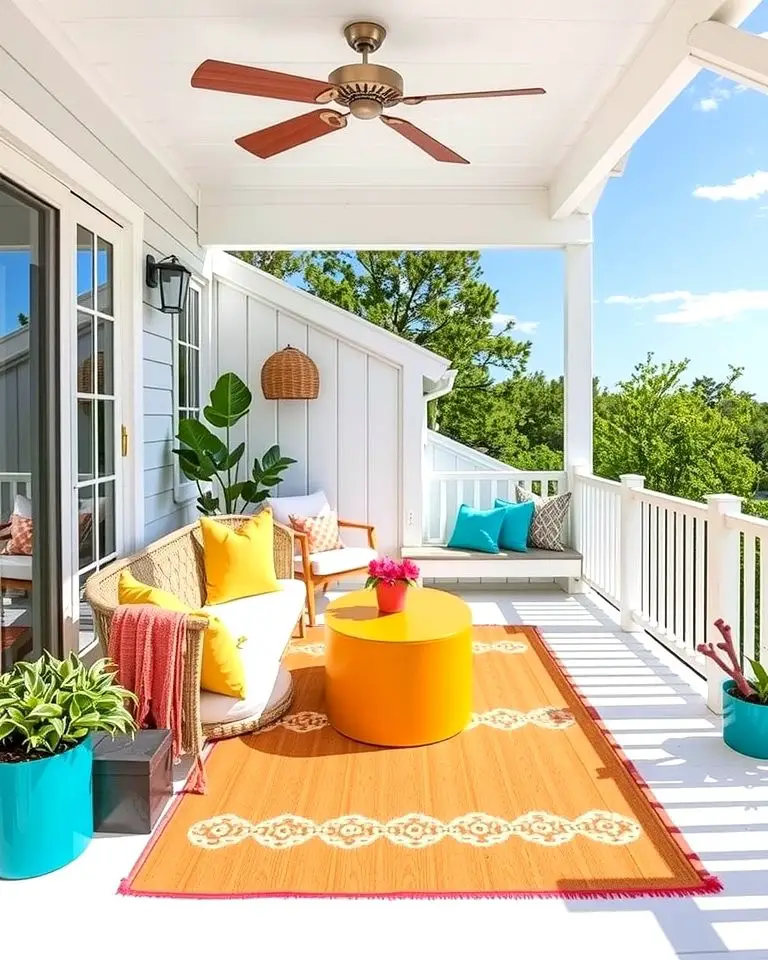 White Deck with Accent Colors