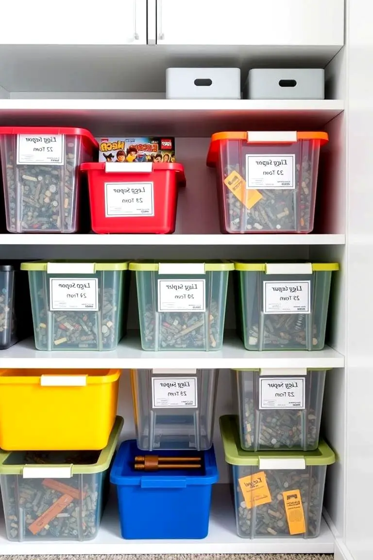 Labeled Plastic Containers
