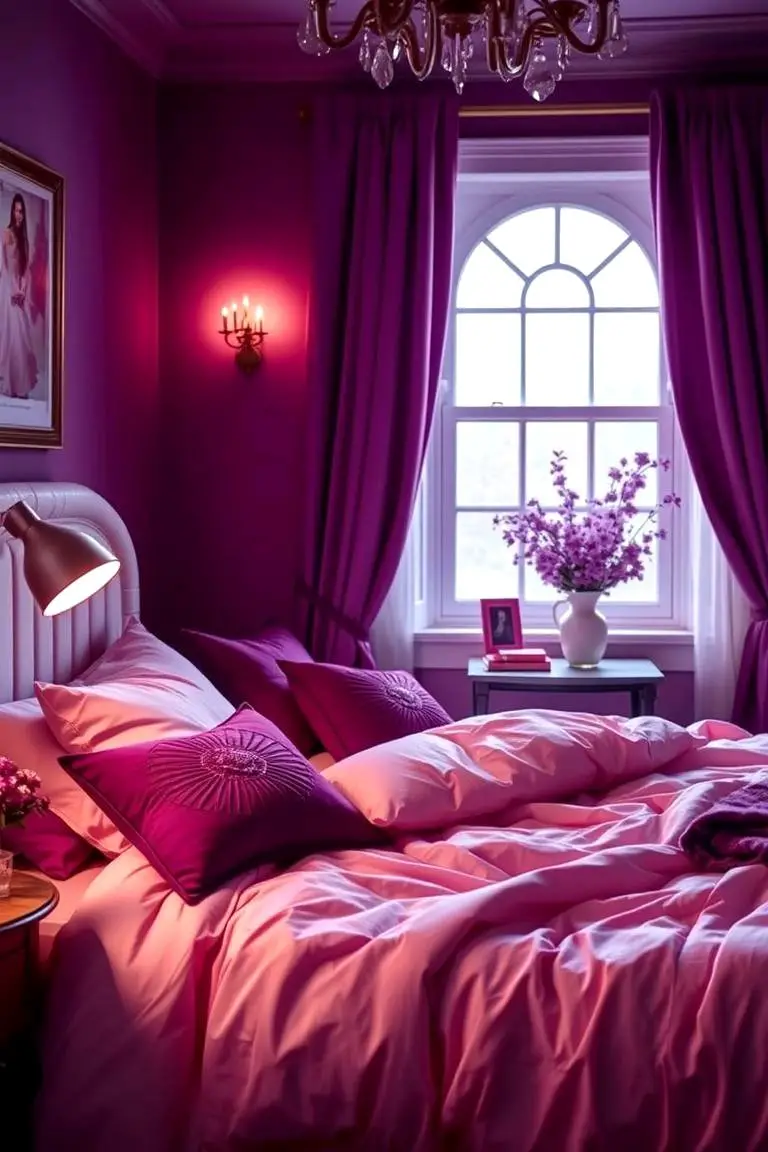 Romantic Purple and Pink Bedroom