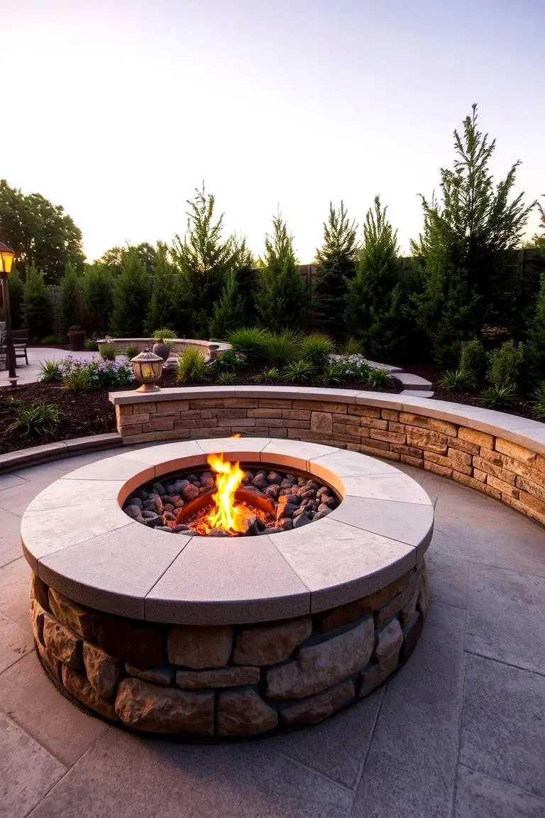 Built-In Garden Fire Pit