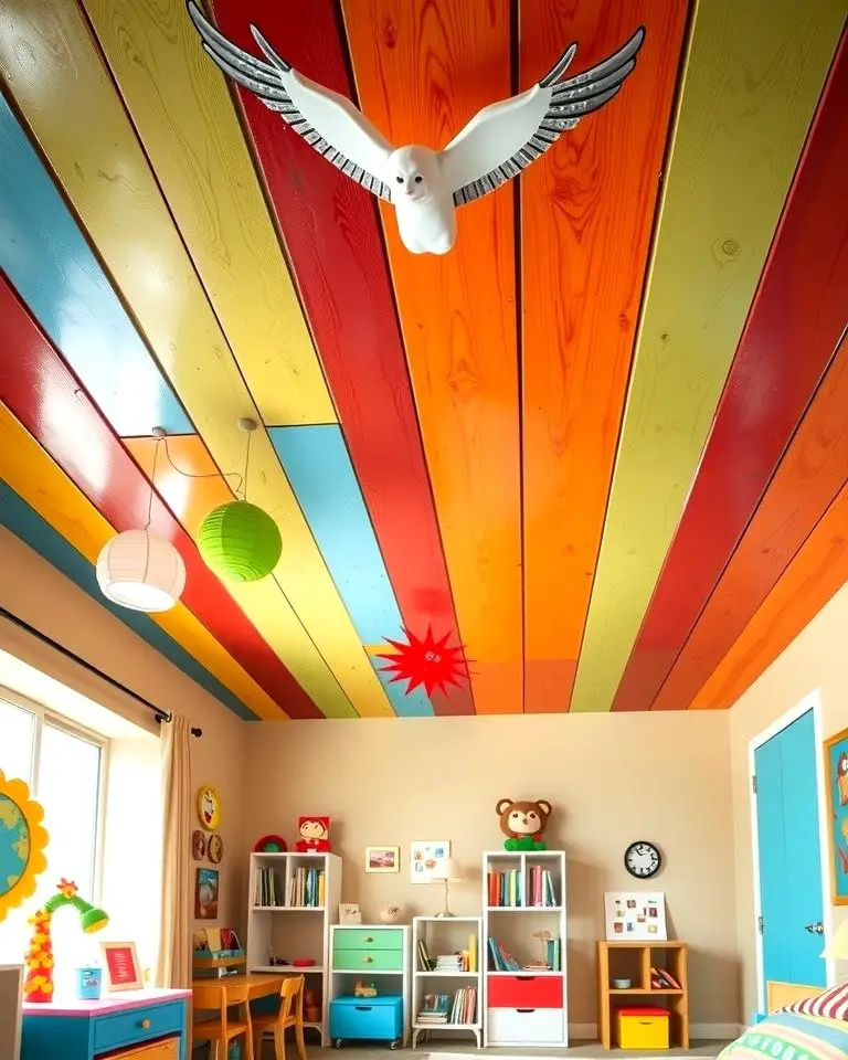 Painted Wood Ceilings for Custom Creativity