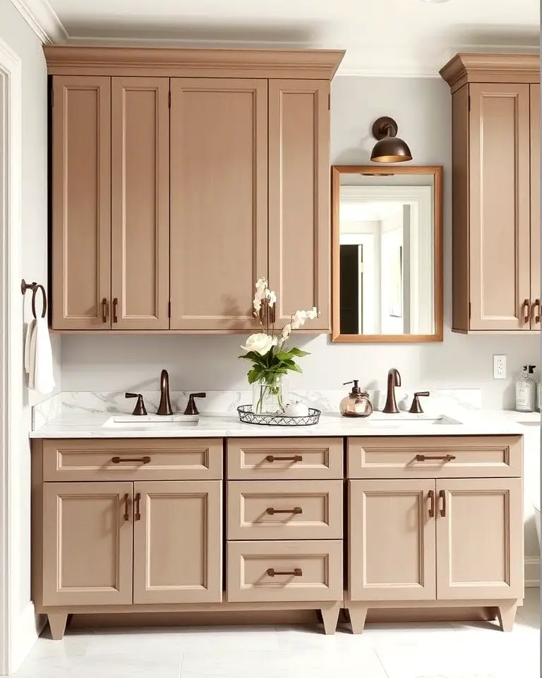 Sophisticated Taupe Cabinets