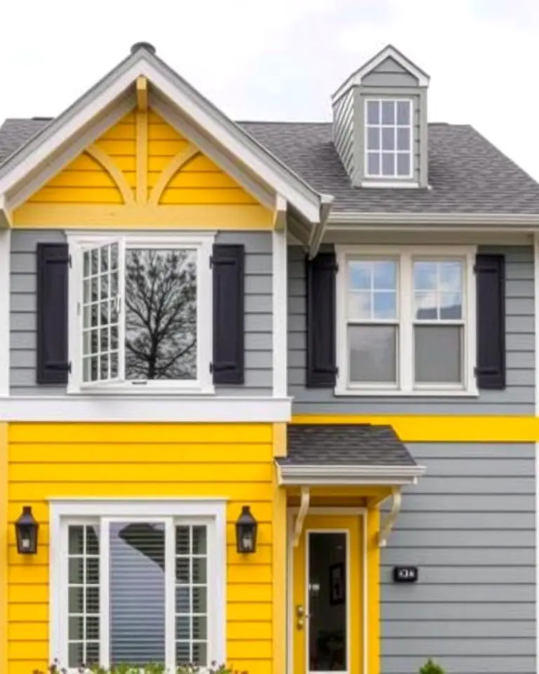 Playful Contrast with Yellow and Gray