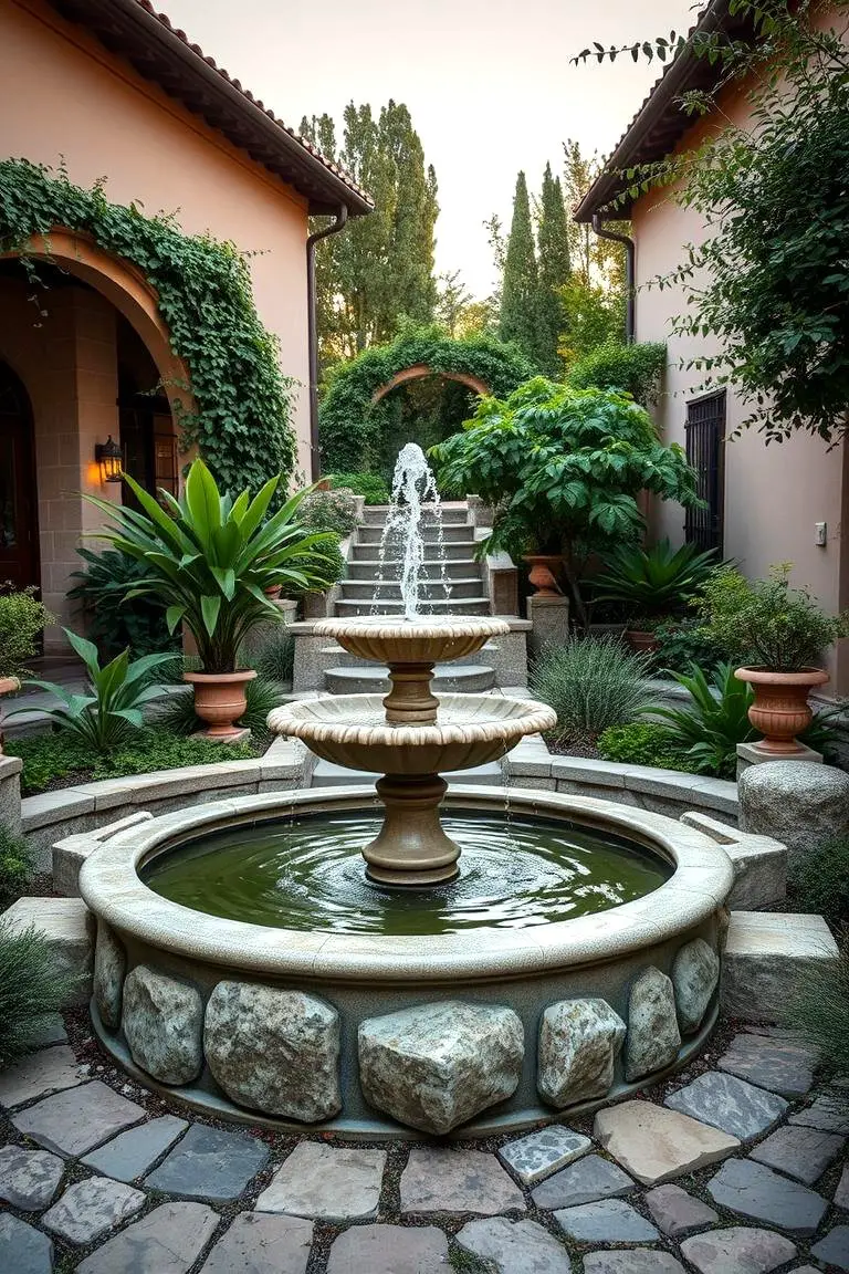 Idyllic Garden Fountain Feature