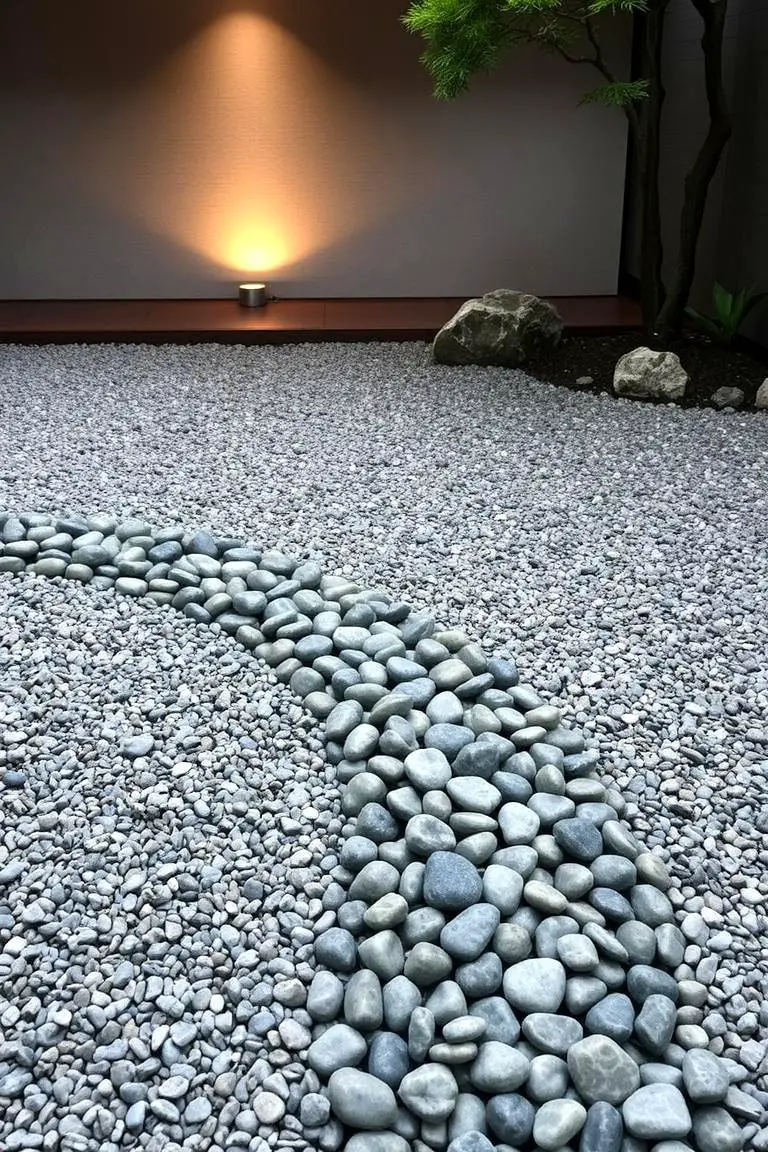 Raked Gravel Design