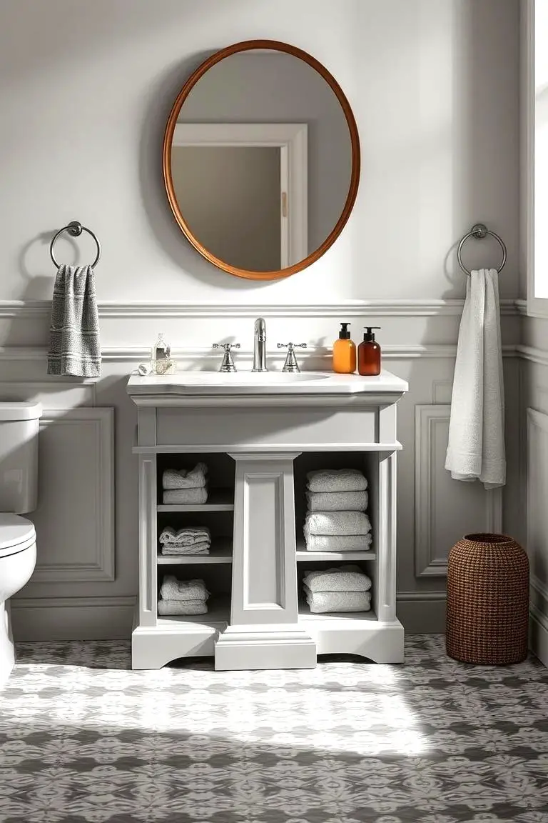 Elegant Pedestal Sink Console