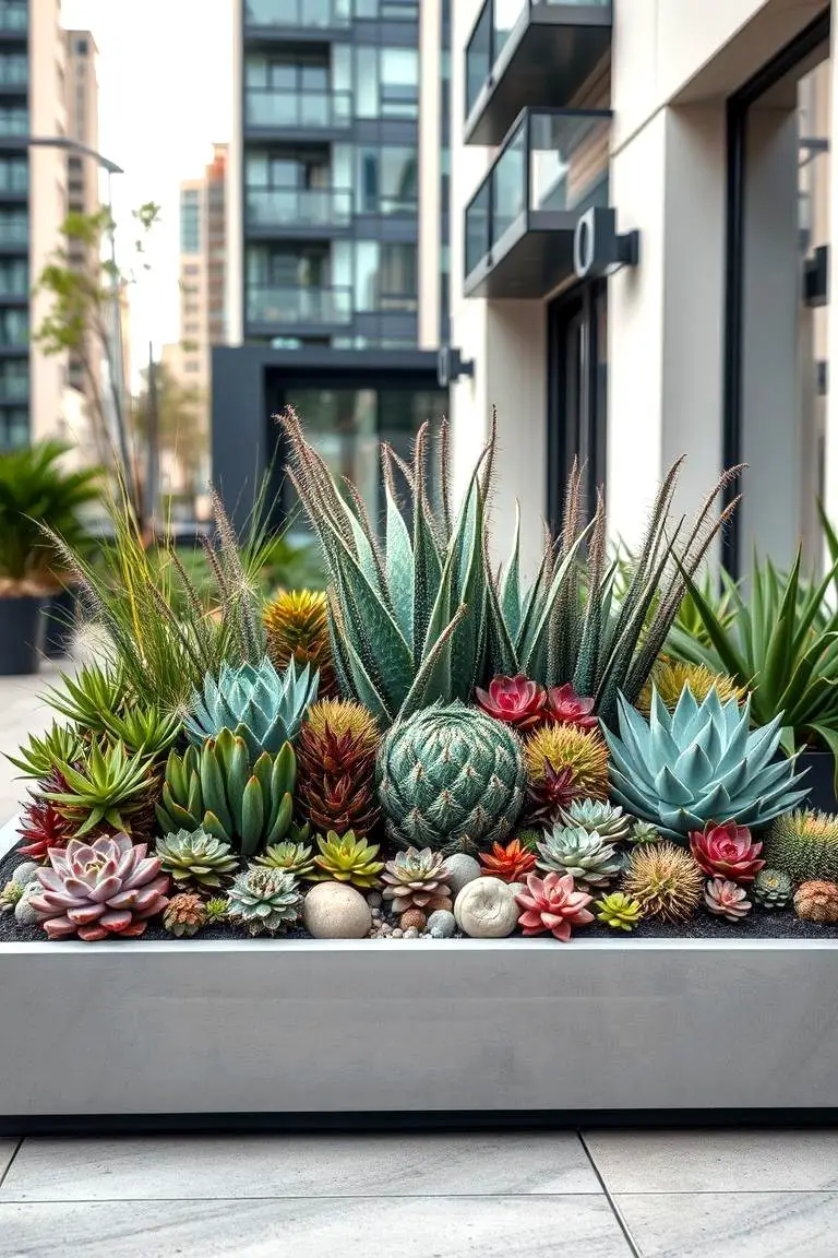 Contemporary Succulent Garden Box