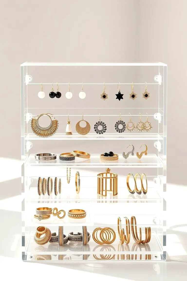 Modern Acrylic Jewelry Organizer