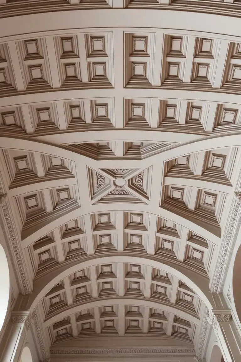 Classic Coffered Cathedral Ceiling