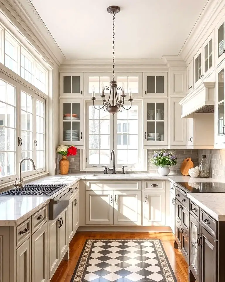 Traditional Sunroom Kitchen