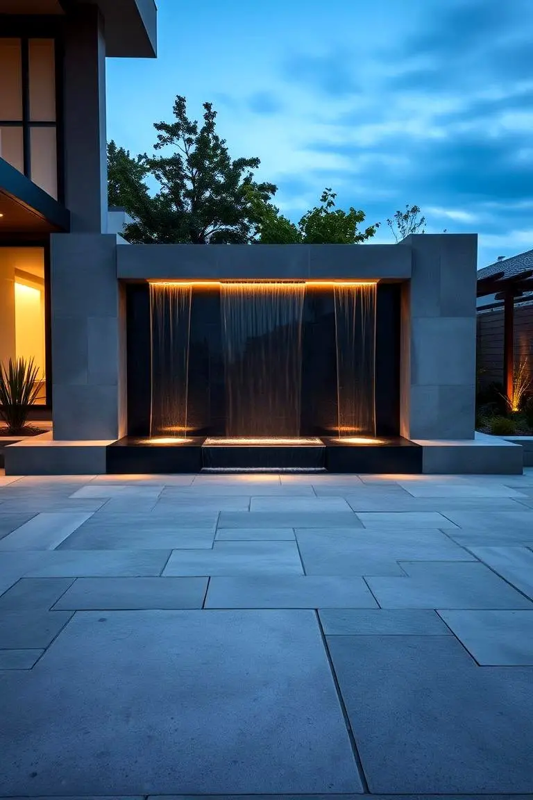 Modern Waterfall Feature
