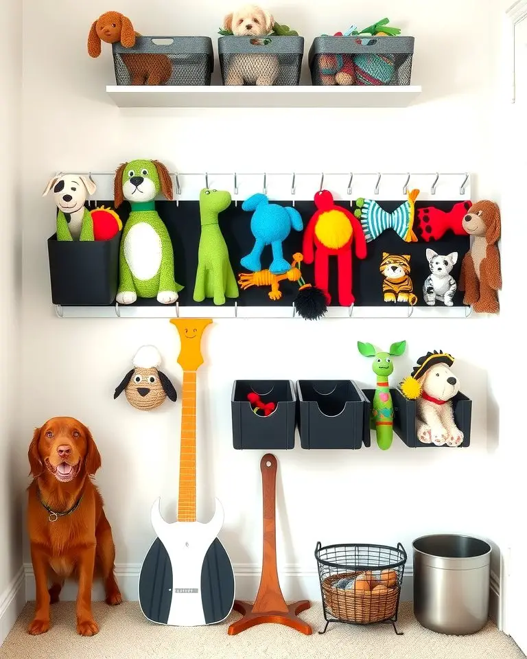 Dog Toy Wall Organizer