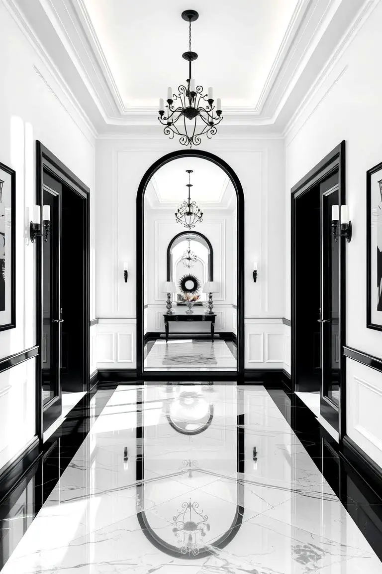 Black and White Statement Mirror