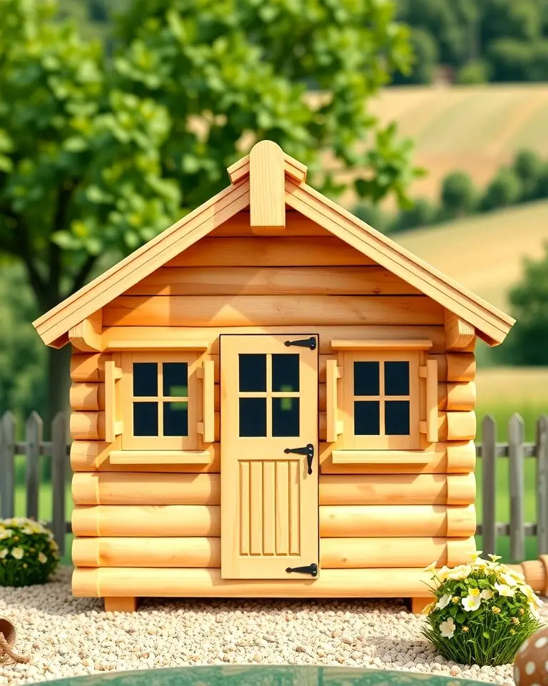 Rustic Log Cabin Shed