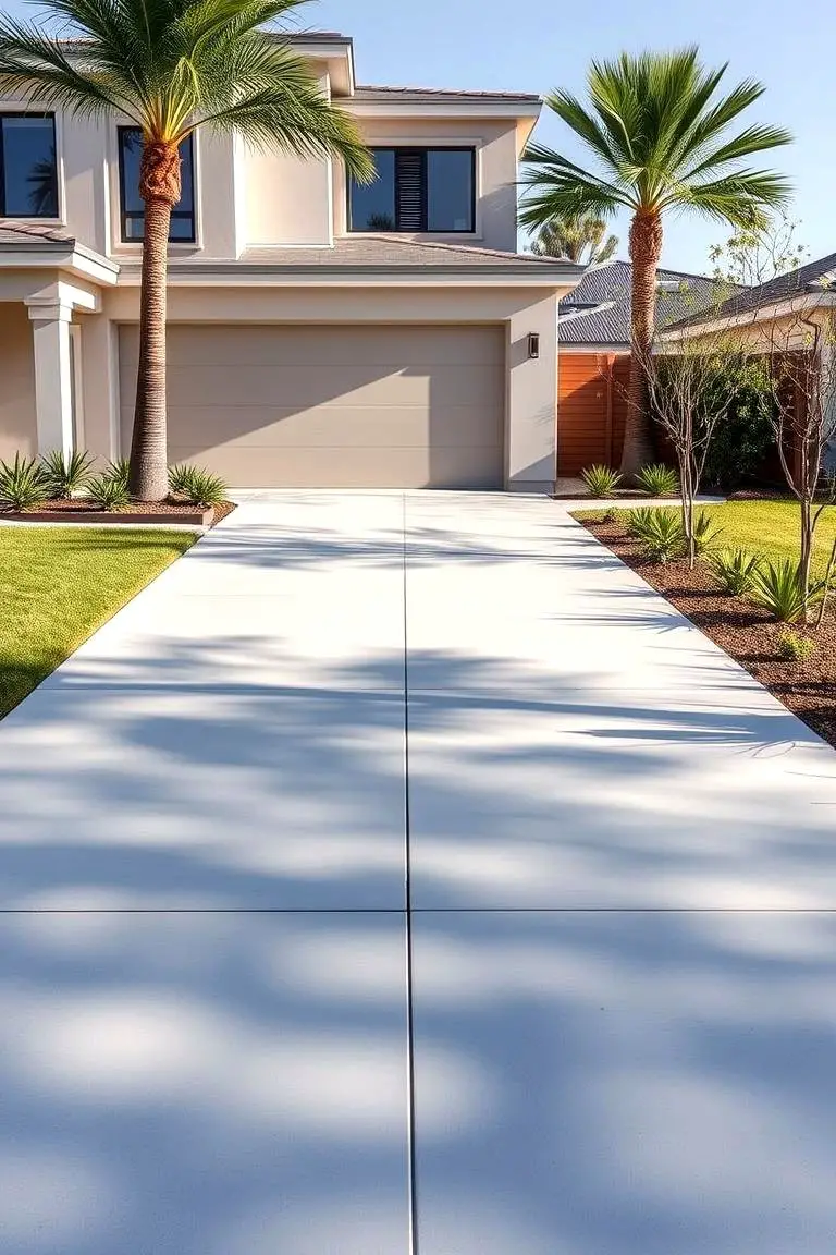 Contemporary Concrete Driveway