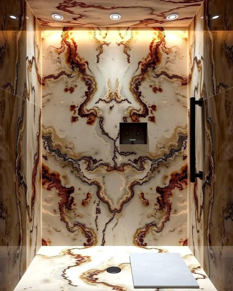 Polished Onyx Shower Walls