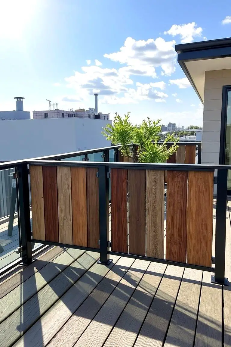 Customizable Railing with Modular Panels