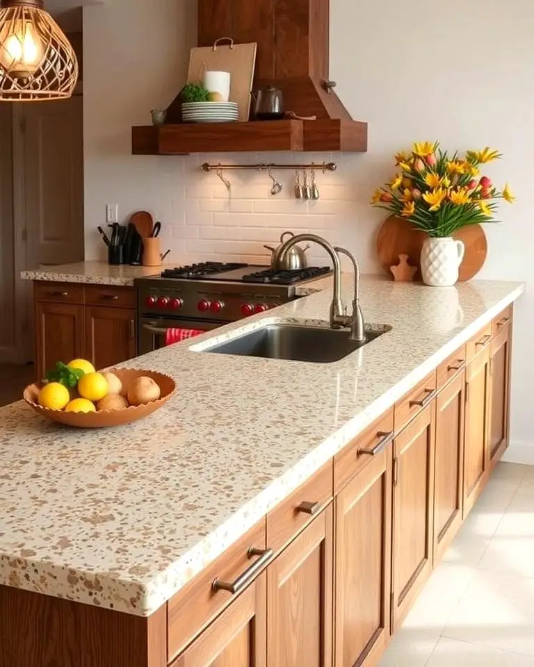 Earthy Toned Terrazzo with Natural Hues