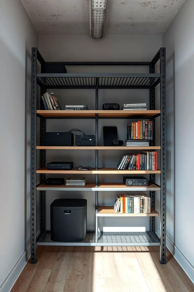 Industrial Metal Shelf Display