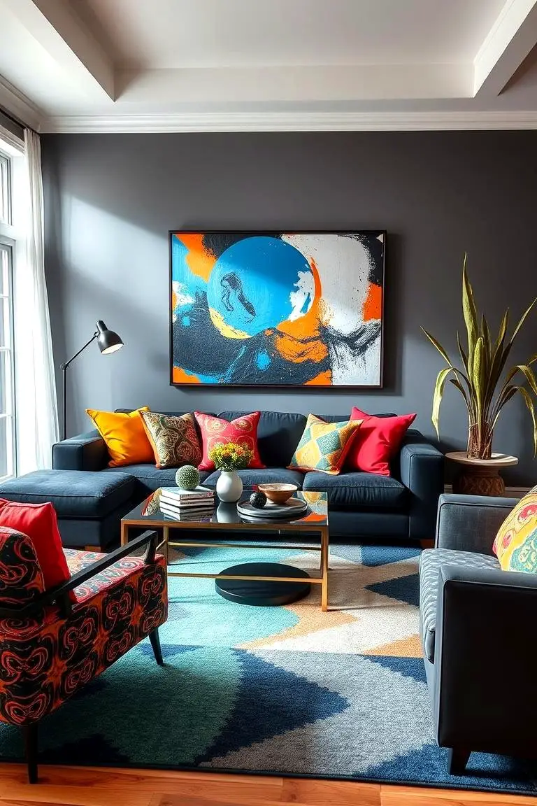 Artistic Contrast with Bold Colors