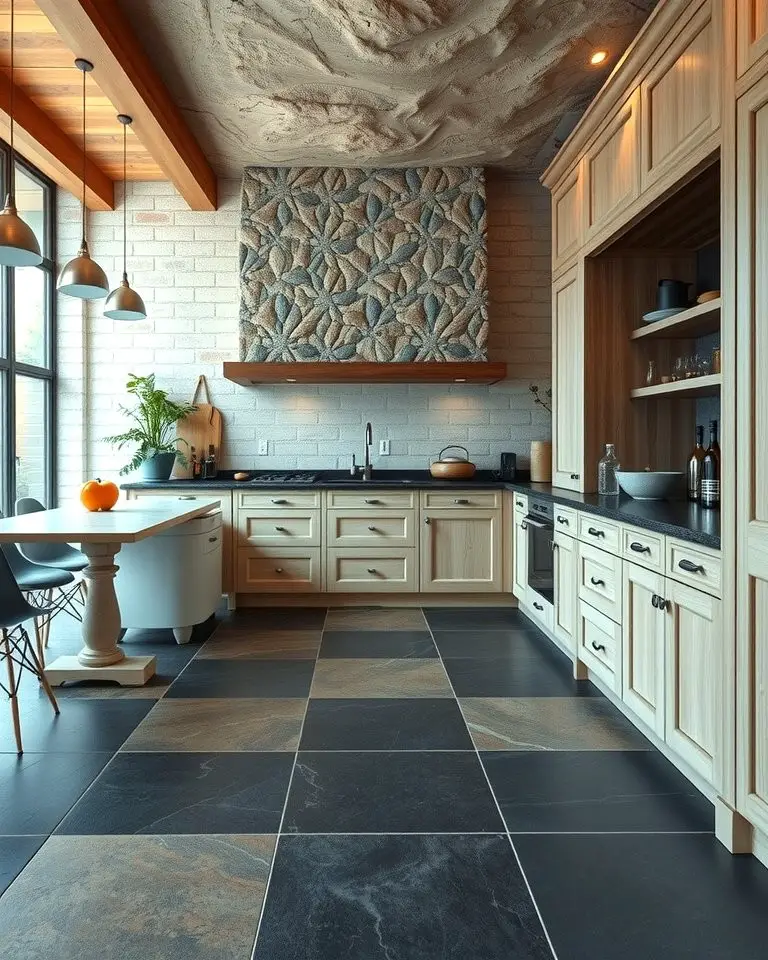 Textured Elegance with Slate Floors