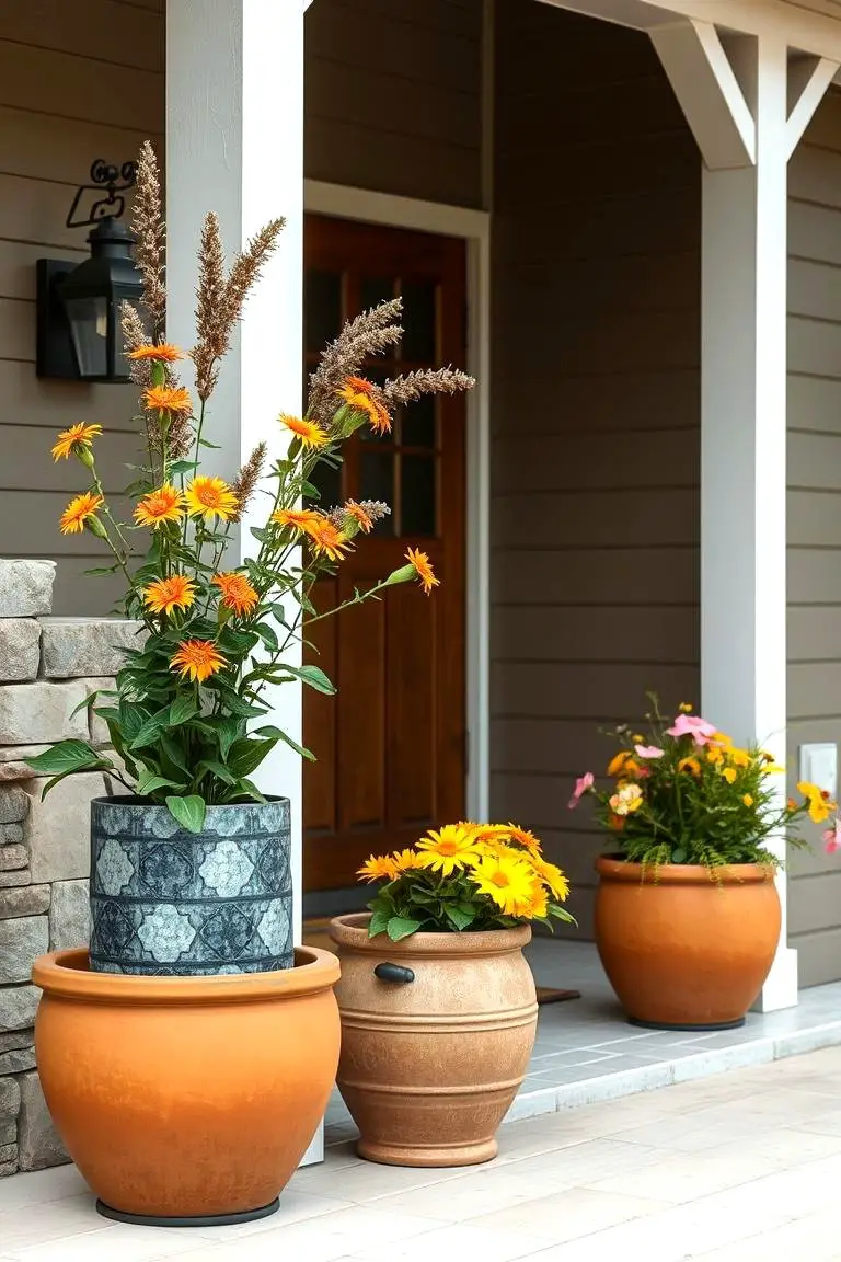 Earth-Toned Planters
