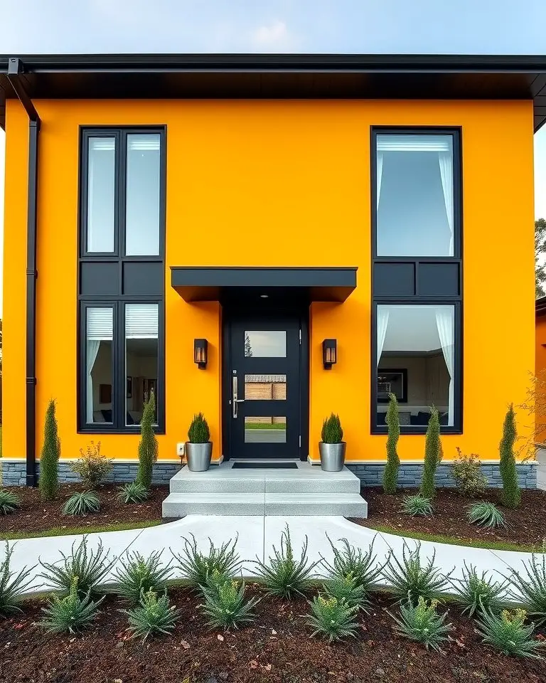 Mustard Yellow with Modern Accents