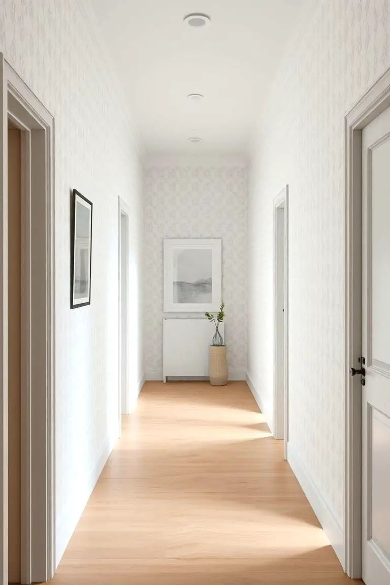 Scandinavian Simplicity for a Clean, Airy Hallway