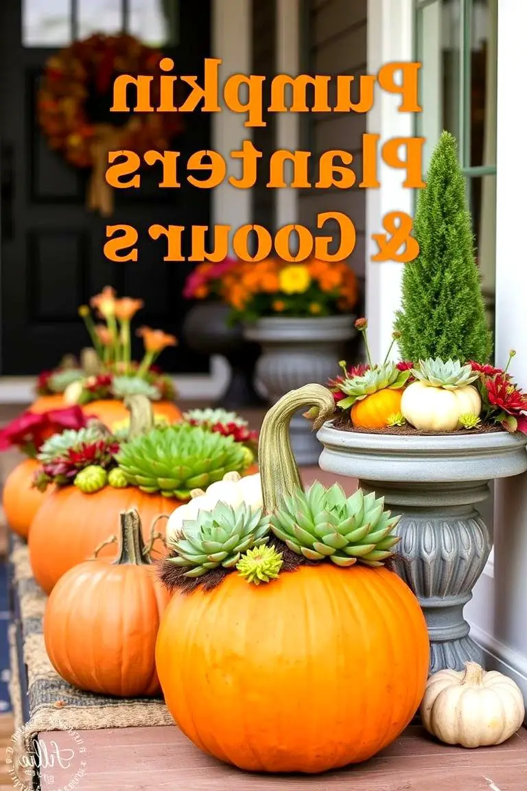 Pumpkin Planters & Gourds