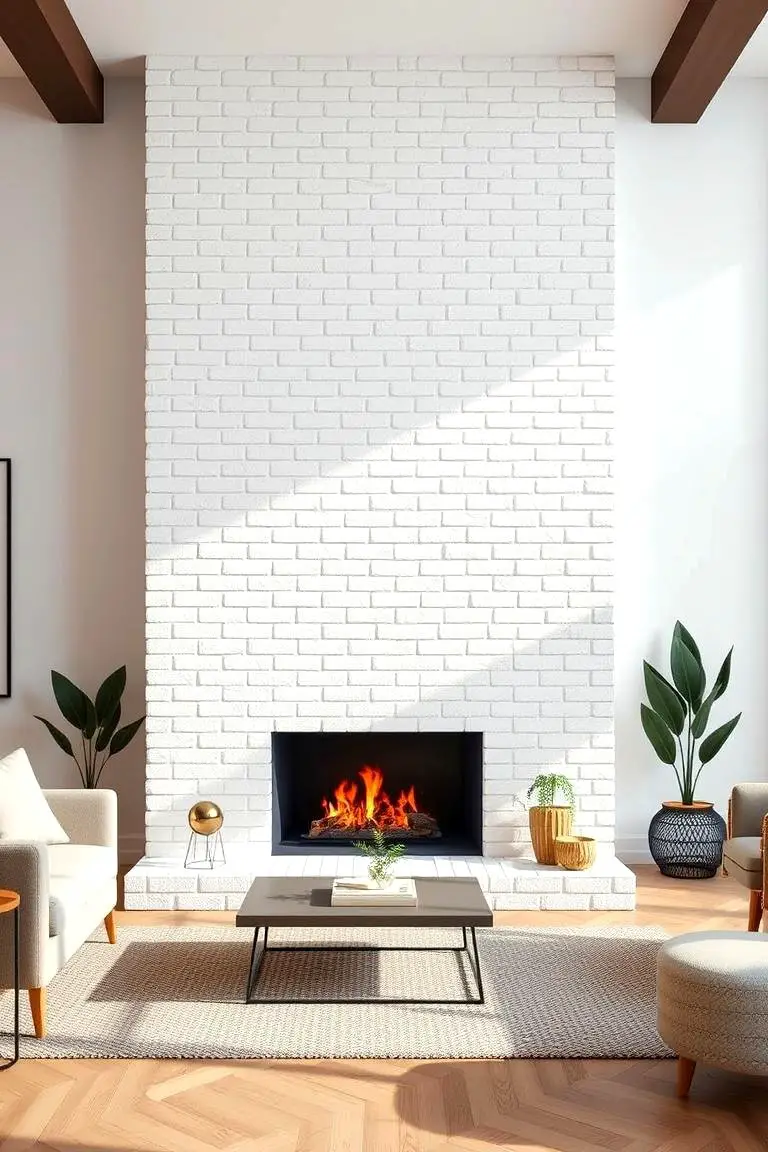 Trendy White Brick Layout