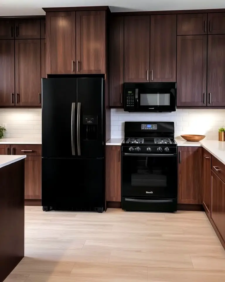 Modern Black Appliances