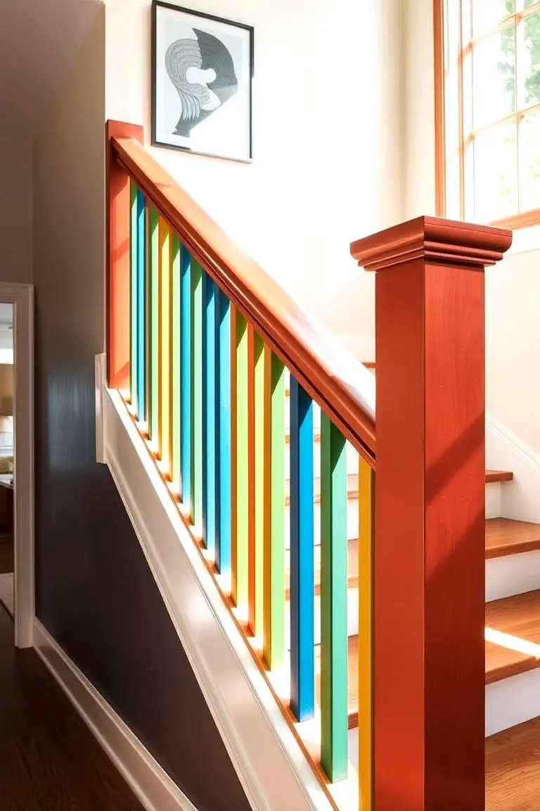 Custom Painted Wood Railing