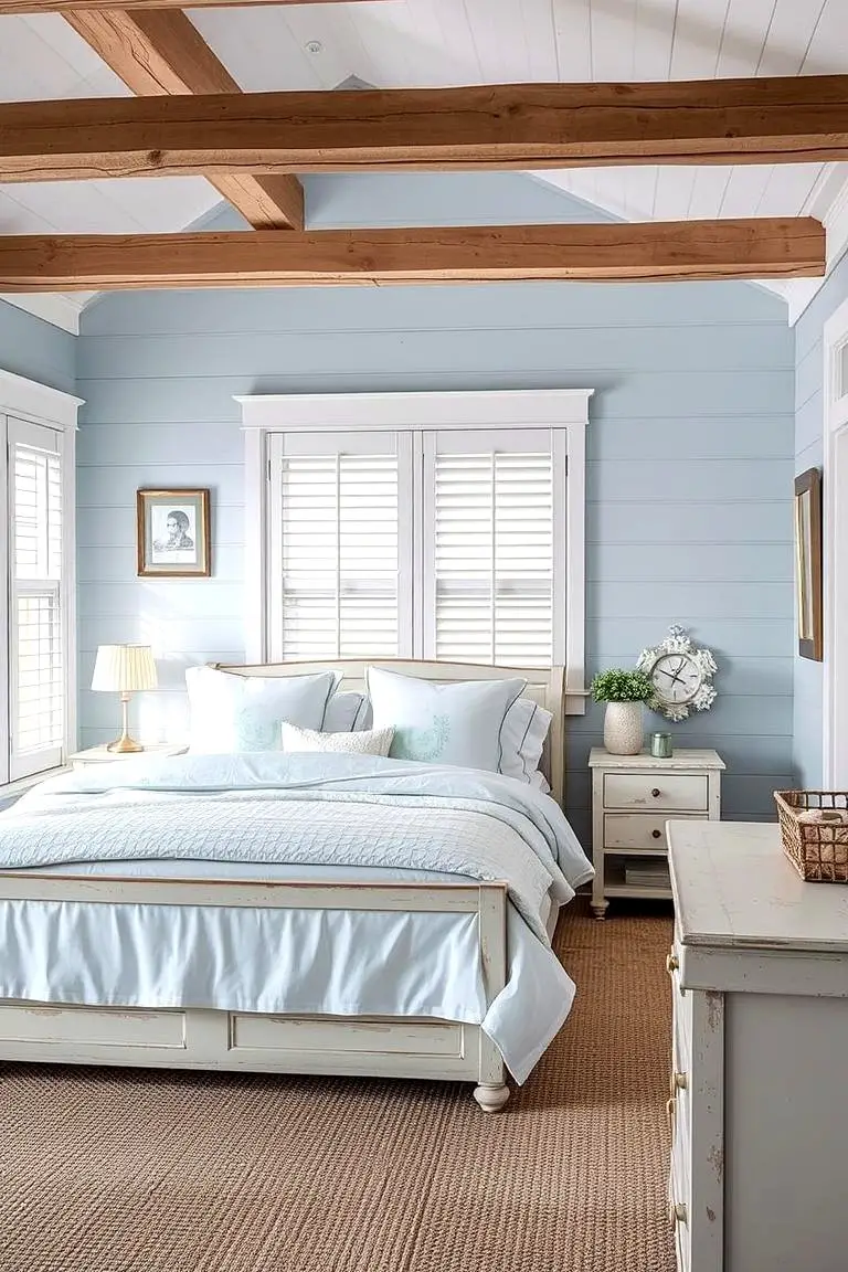 Serene Coastal Cottage Bedroom