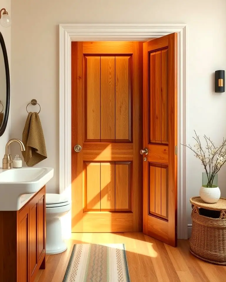 Wooden Panel Door for Warmth