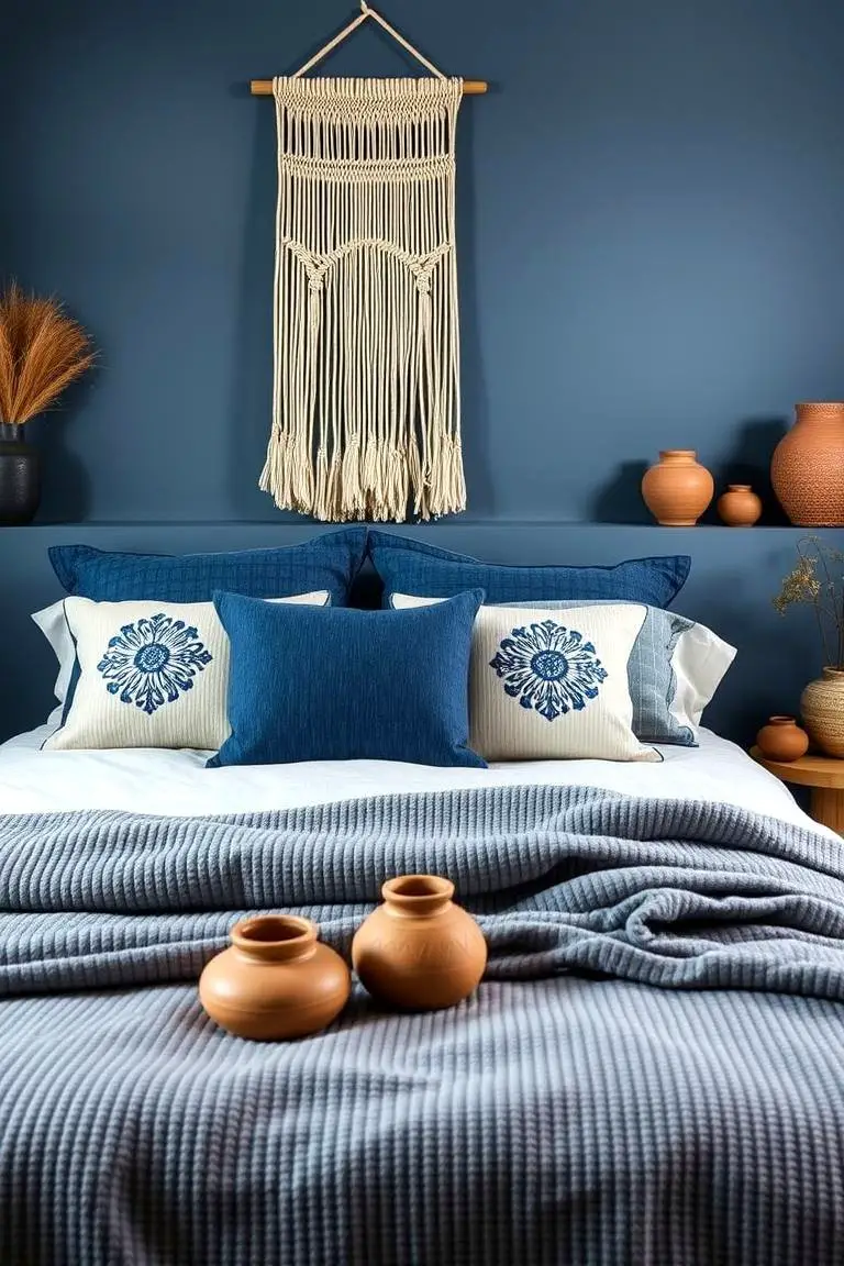 Subtle Blue Textured Finishes