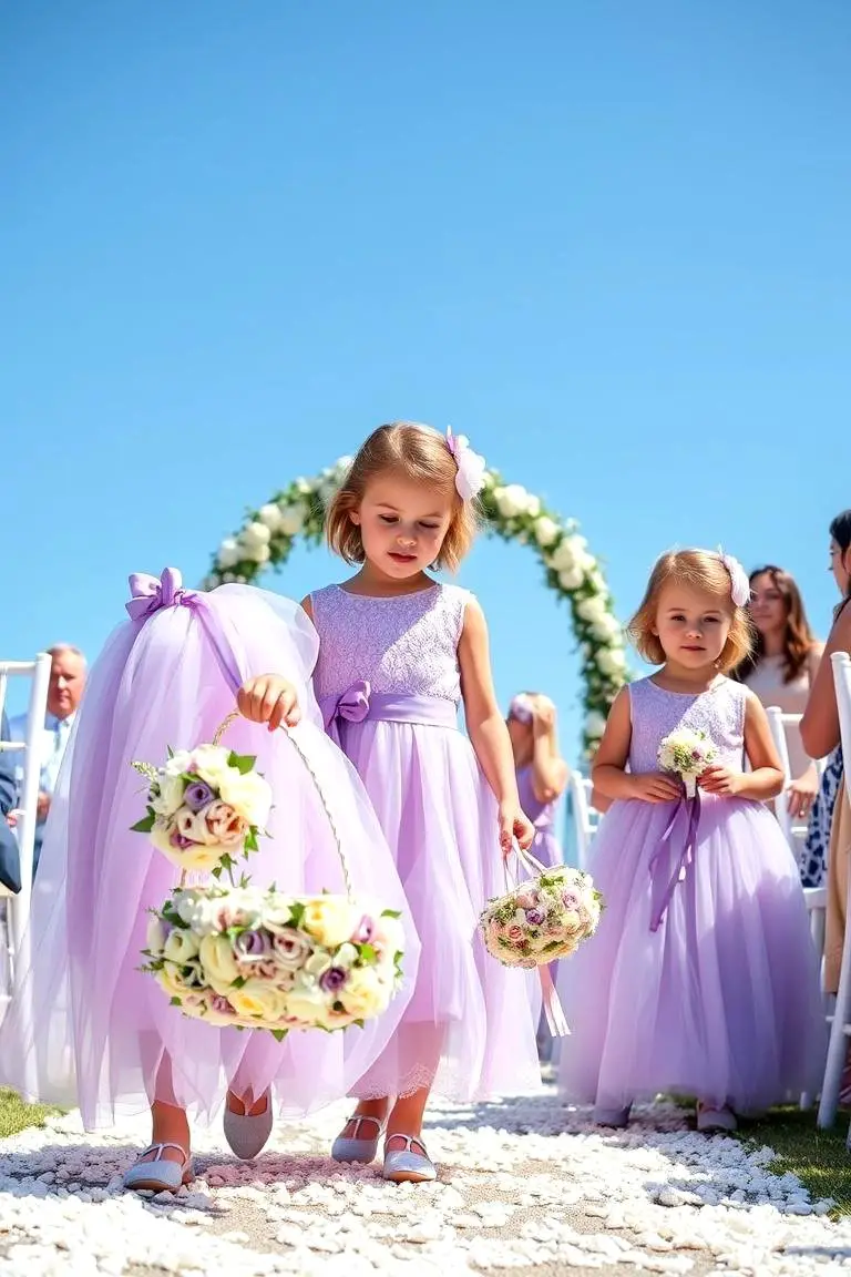 Purple Flower Girl Dresses