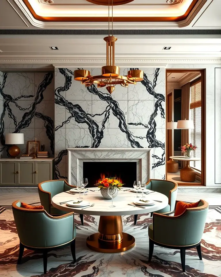 Fireplace with Marble Surround for Luxury