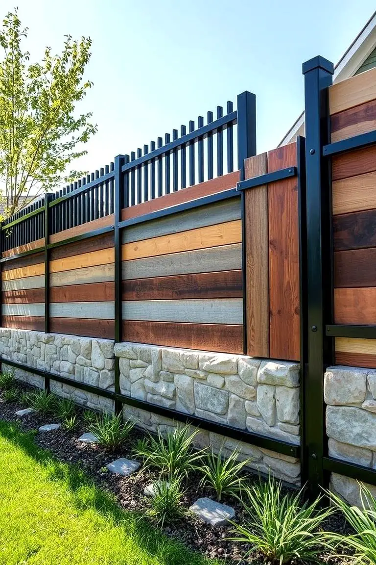 Mixed Material Fencing