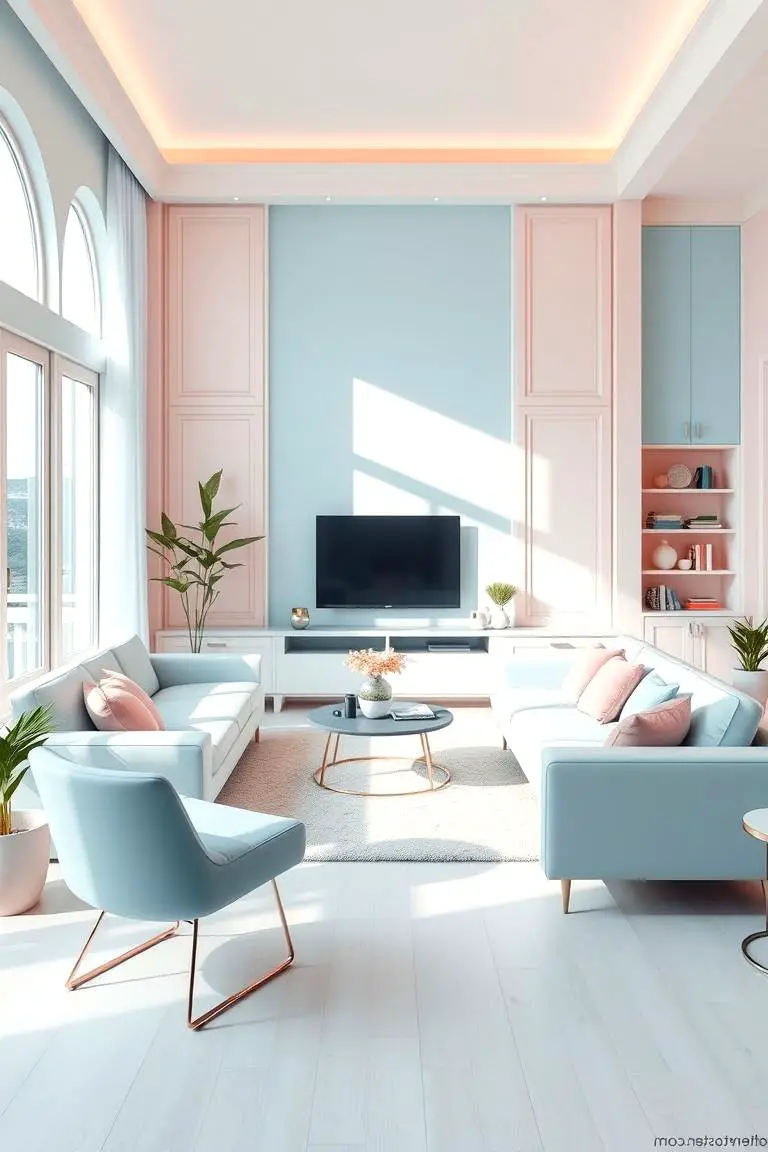 Pastel Living Room Oasis