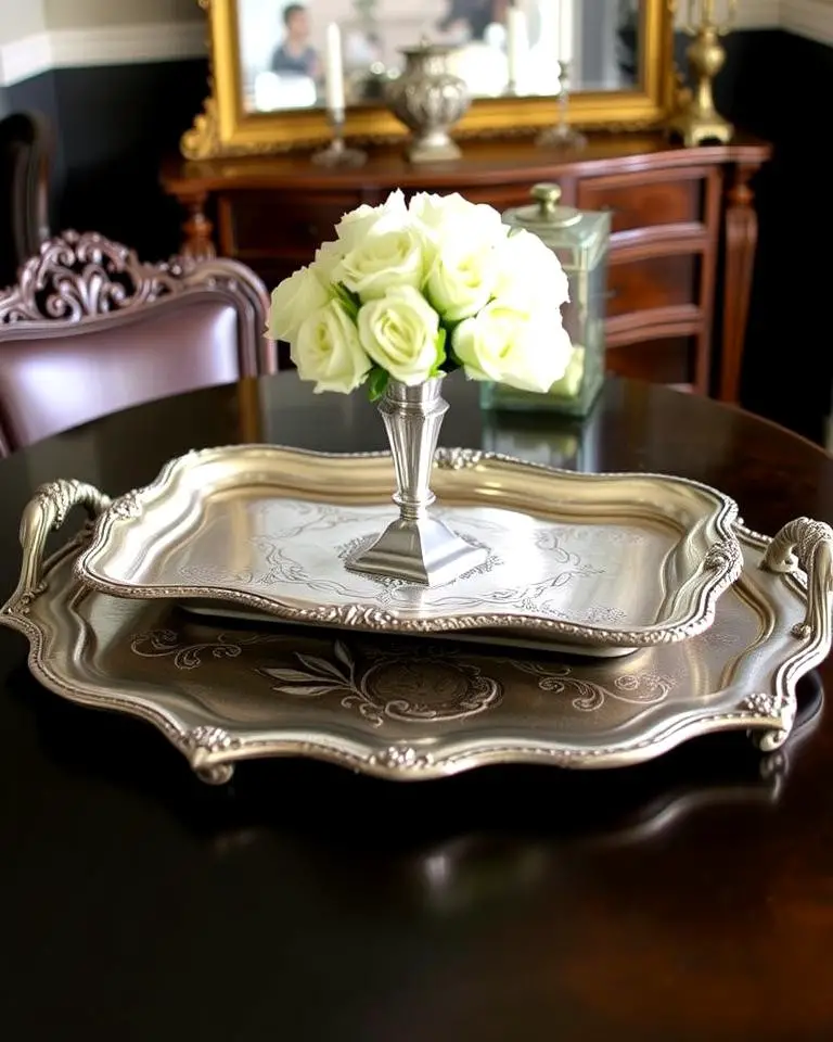 Vintage Serving Trays as Décor