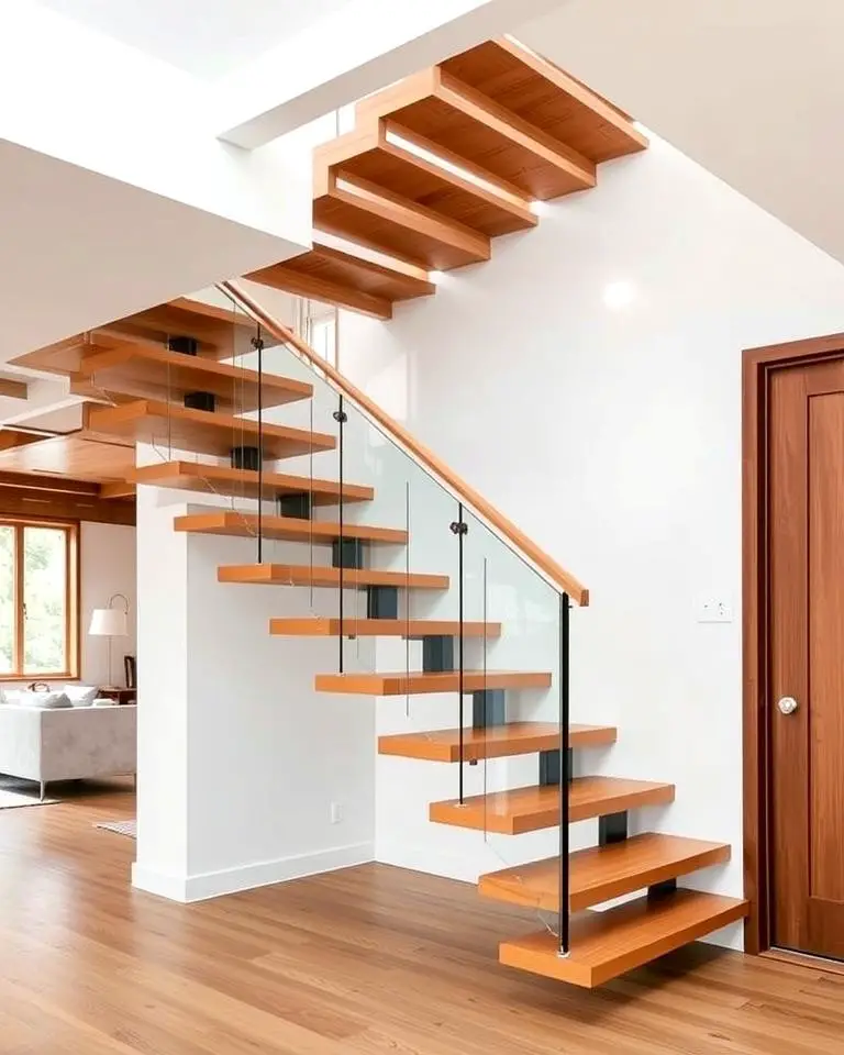 Floating White Oak Staircase