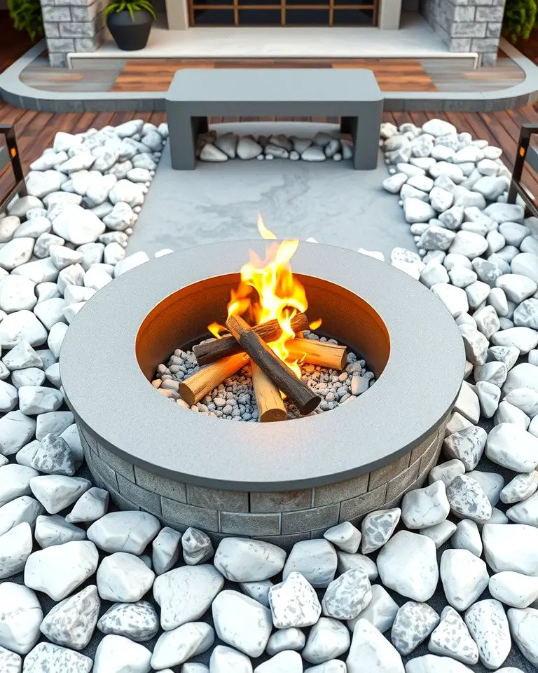 White Rock Fire Pit Surrounds