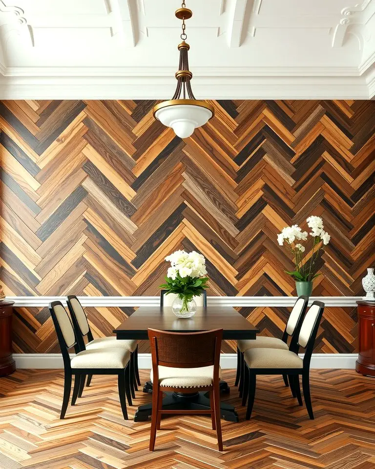 Herringbone Wood Wall