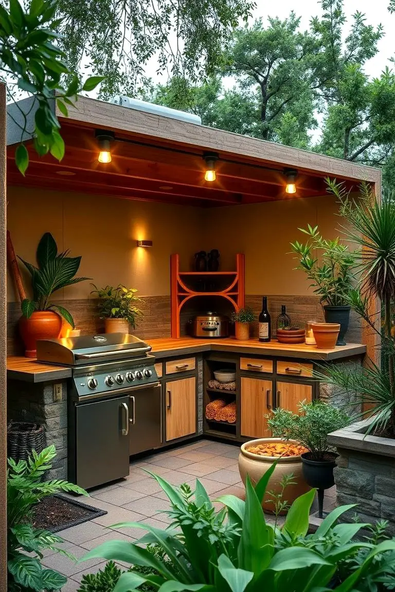 Eco-Friendly Sustainable BBQ Area