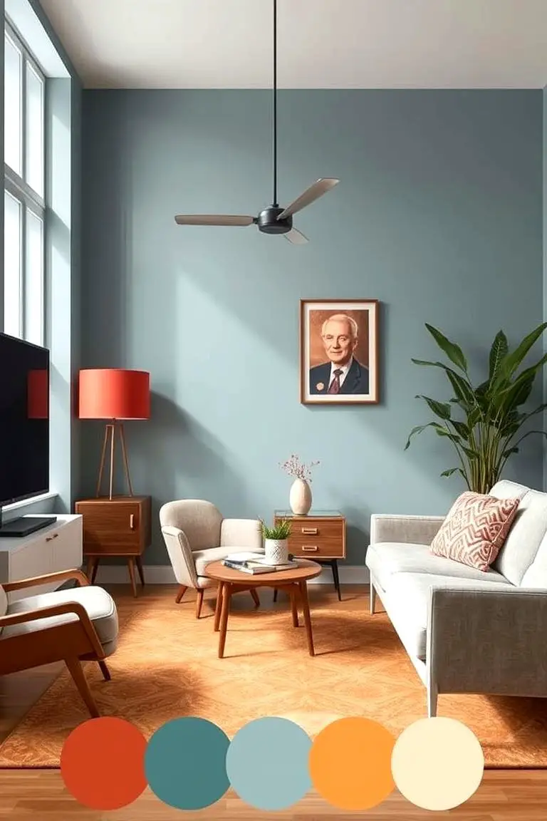 Mid-century Modern: Retro Blue-gray Palette