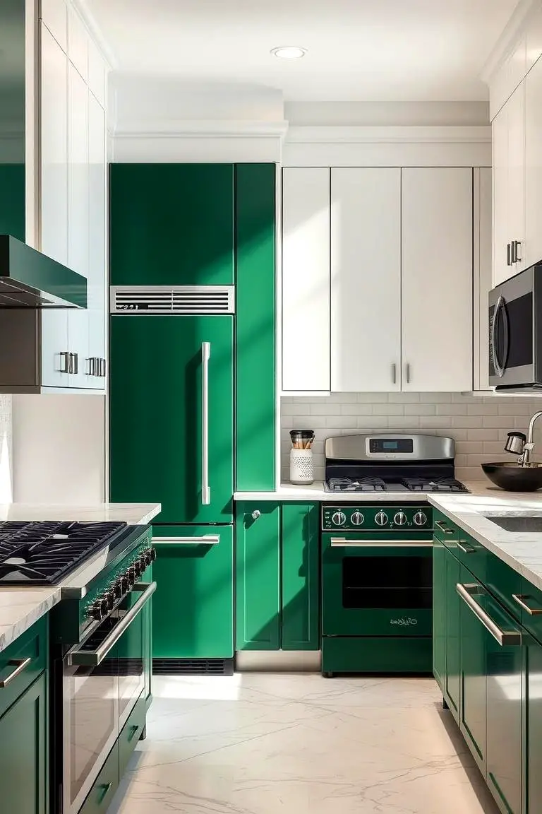Dark Green Appliances Statement