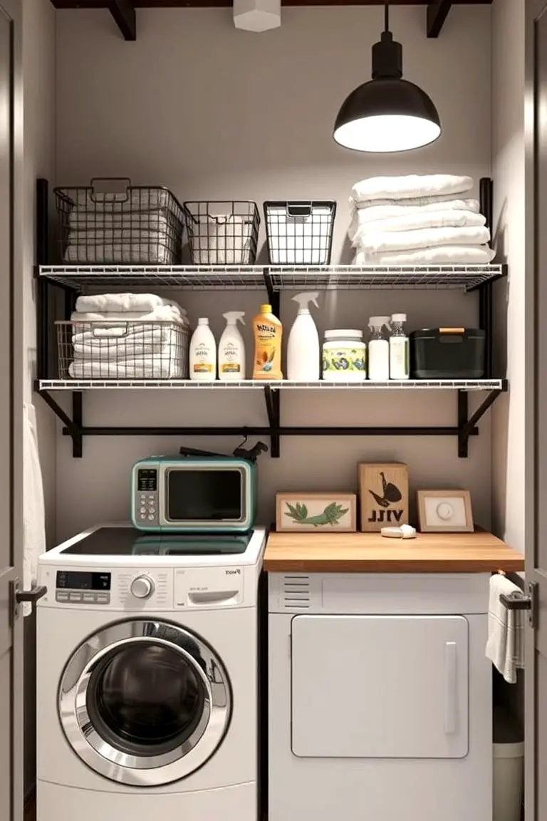 Adjustable Wire Basket Shelving